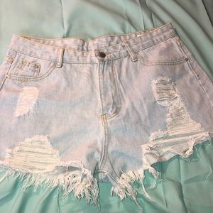Ripped Jean shorts